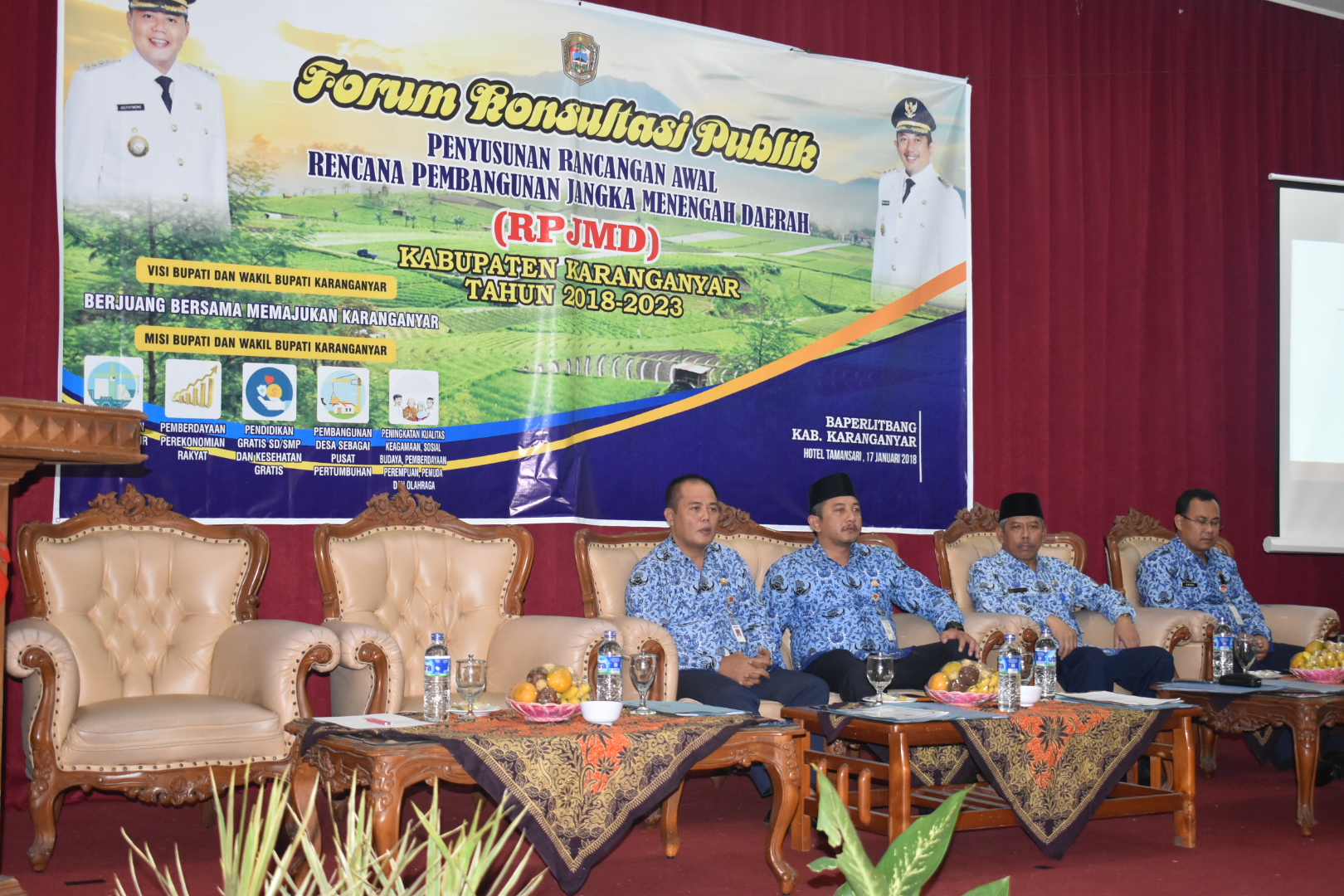 Forum Konsultasi Publik Penyusunan Rancangan Awal RPJMD Kabupaten Karanganyar Tahun 2018-2023