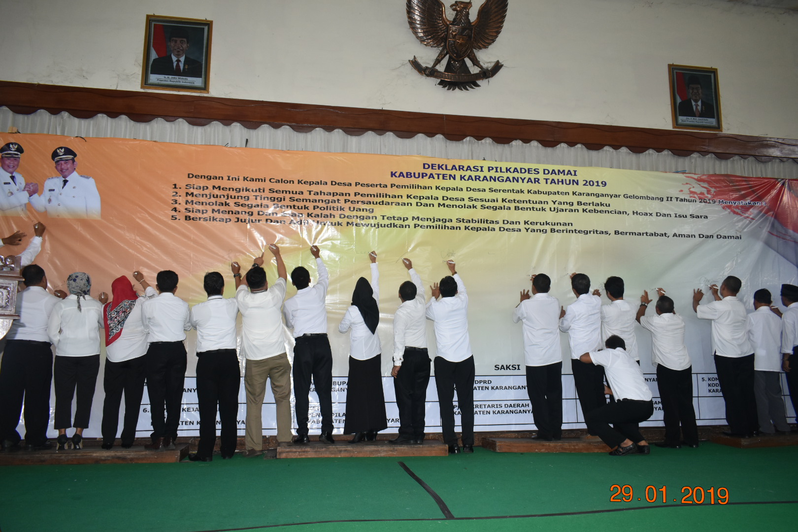 Deklarasi Pilkades Damai Kabupaten Karanganyar Tahun 2019