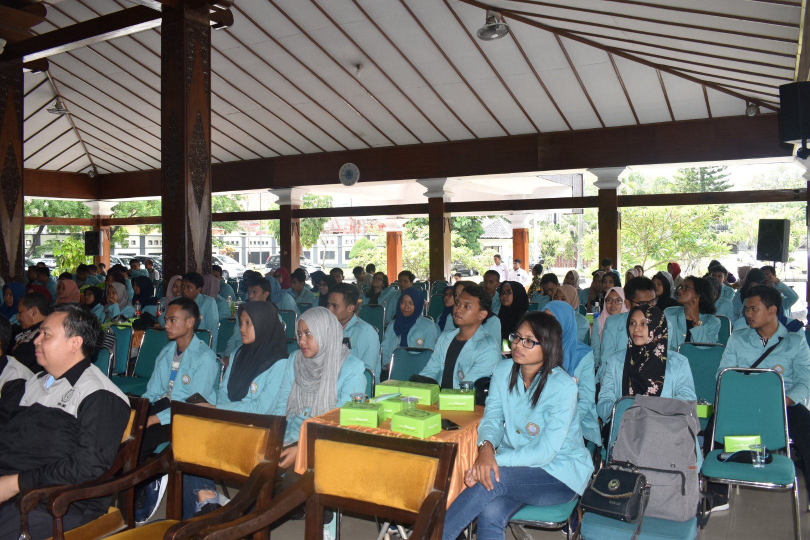 Penerimaan Mahasiswa KKN UNS di Kabupaten Karanganyar, Selasa 15 Januari 2019 di Pendopo Rumah Dinas Bupati Karanganyar