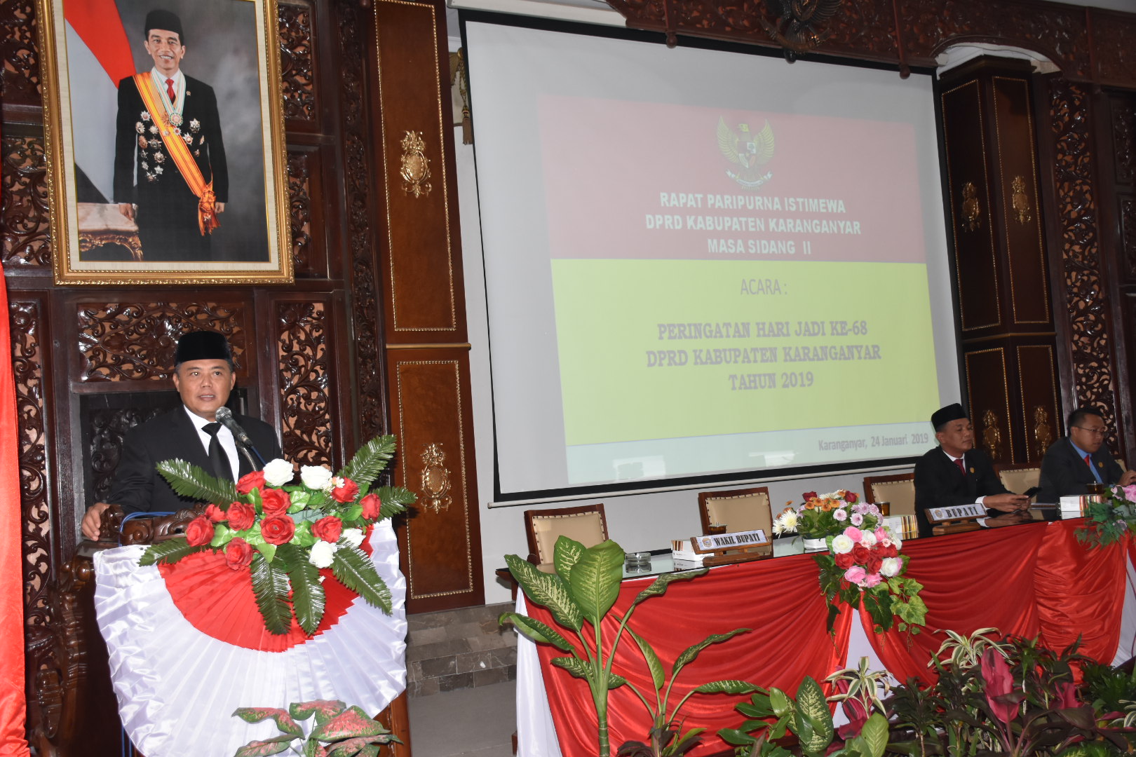Rapat Paripurna DPRD Masa Sidang II Peringatan Hari Jadi Ke-68 DPRD Kabupaten Karanganyar Tahun 2019